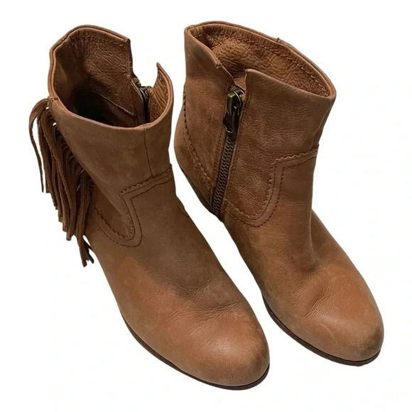 Sam Edelman Louie Western Bootie with Fringe Size 7.5 - Picture 4 of 13